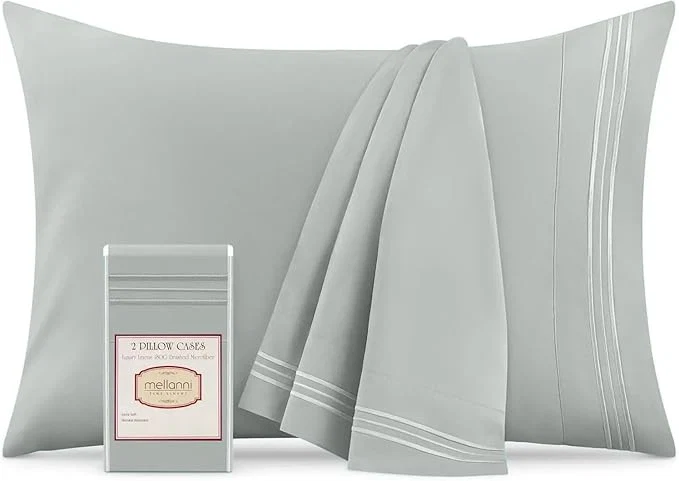 Breathable Mellanni Pillow Cases – Luxury Extra Soft Cooling Pillow Covers – 2 PC Iconic Collection Pillowcases – Envelope Closure King 20 quot x 40 quot Spa Mint Original Design