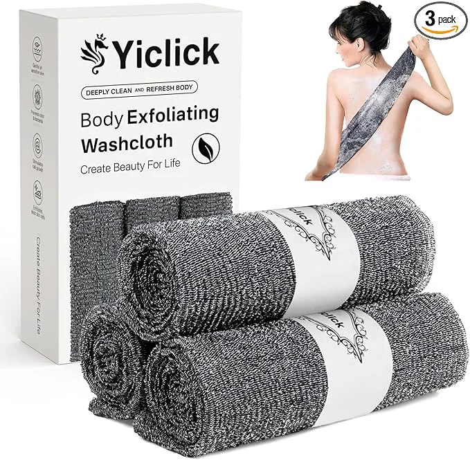 Long-Lasting Yiclick 3 PCS Exfoliating Washcloth Towels Trendy