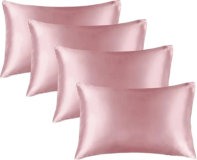 Advanced BEDELITE Satin Pillowcase for Hair and Skin Super Soft Similar to Silk Pillow Cases 4 Pack with Envelope Closure Cooling Pillowcases for Women Men 20 quot x40 quot King Size Nostalgia Selected