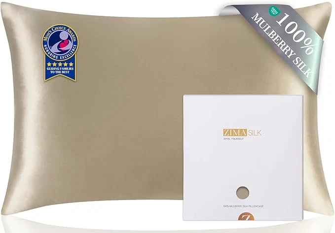 Verified ZIMASILK Pure Mulberry Silk Pillow Cases for Hair and Skin Soft Hypoallergenic amp Smooth Both Sides Grade 6A Silk with Hidden Zipper Gift for Women Men 1pc Standard 20 39 39 x26 39 39 Taupe Traditional