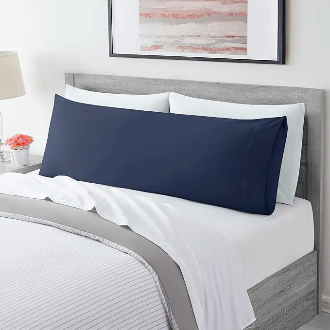 Premium Material Mellanni Pillow Case – 1 PC Iconic Collection Pillowcases – Hotel Luxury Extra Soft Cooling Pillow Cover – Envelope Closure – Wrinkle Fade Stain Resistant Body 20 quot x 54 quot Navy Blue High-Grade