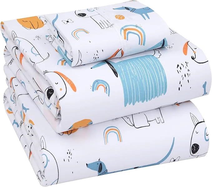 Healthy RUVANTI Cotton Sheets – Twin XL Size Percale Bedding Cooling amp Breathable Floral Design Durable with a Crisp Soft amp Comfortable Feel 16 quot Deep Pocket 3-Piece Set Puppy Me Prestigious