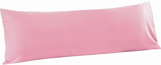 Unique FLXXIE Body Pillow Cover – Super Soft Microfiber 20×54 Body Pillow Case – Envelope Closure Wrinkle Stain Resistant 20×54 Long Pillowcase Pink High-Grade