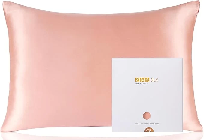Selected ZIMASILK Pure Mulberry Silk Pillowcase for Hair and Skin Health Soft and Smooth Both Sides Premium Grade 6A Silk 600 Thread Count with Hidden Zipper 1pc King 20 39 39 x36 39 39 Coral Enhanced