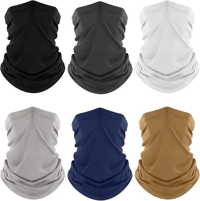 Sustainable Fuinloth Neck Gaiter 6 Pack Cooling UV Protection Bandana Face Mask Gator Scarf Genuine