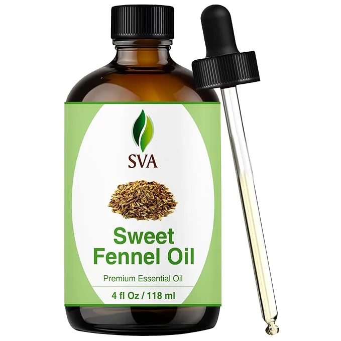 Green SVA Sweet Fennel Essential Oil – 4 Fl Oz – Natural Fennel Oil Reusable
