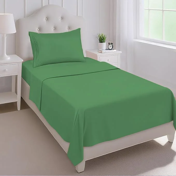Refined Mejoroom Twin Sheet Set – Hotel Collection Twin Sheets – Bedding Sheets amp Pillowcases with Deep Pocket Fitted Sheet Breathable Wrinkle amp Fade Resistant – 3 Piece Calla Green Outstanding