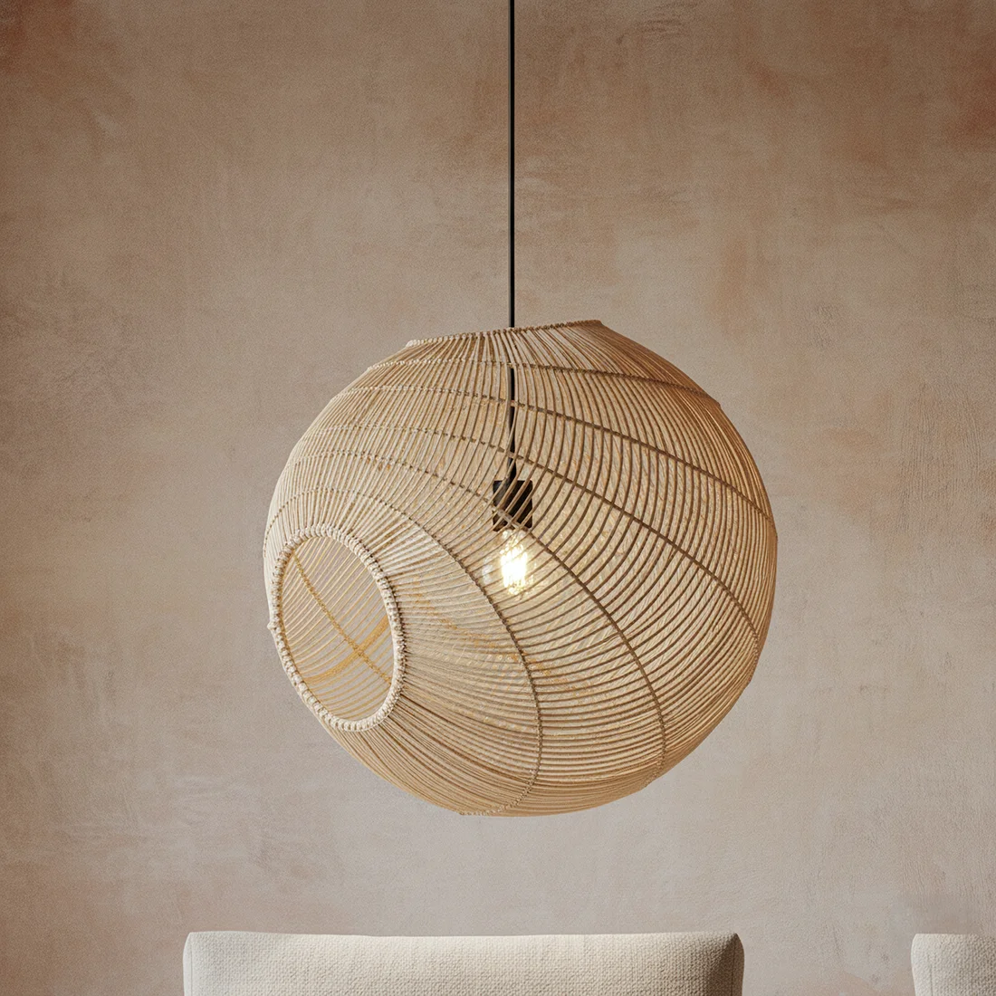 Recyclable Luna lamp Sphere naturel Outstanding