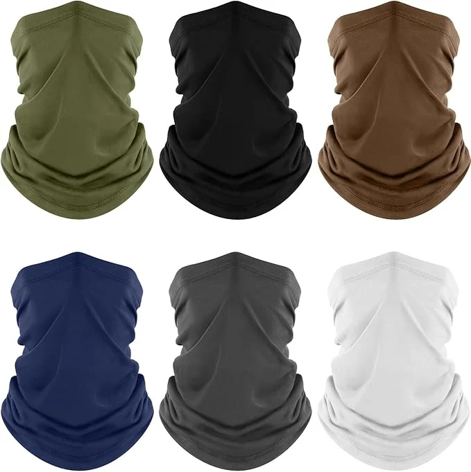 Refined Fuinloth Neck Gaiter 6 Pack Cooling UV Protection Bandana Face Mask Gator Scarf Organic