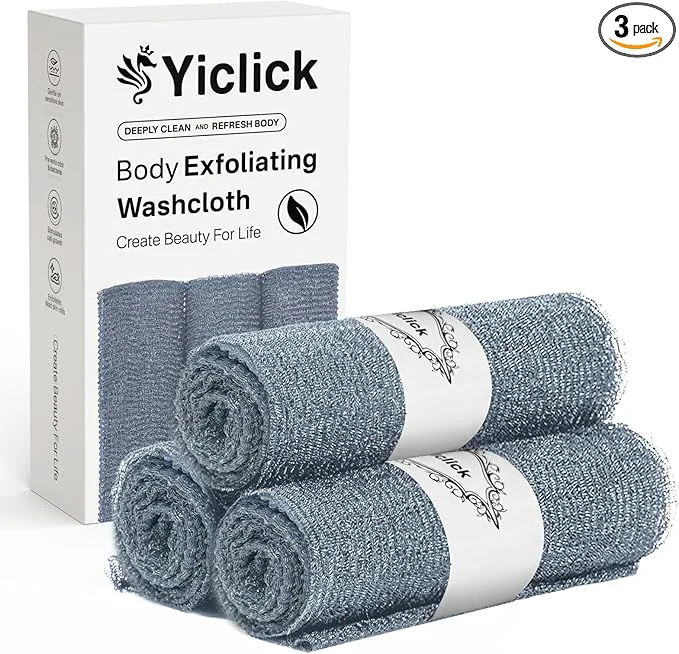 Comfortable Yiclick Exfoliating Washcloth Towel- Exfoliating Body Scrubber Exfoliator Lightweight
