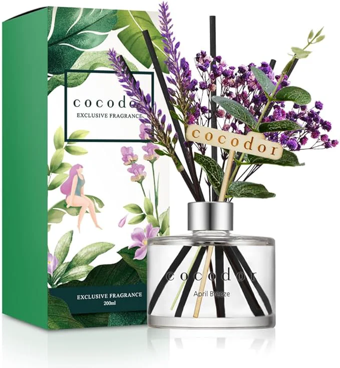 Dependable COCODOR Lavender Reed Diffuser April Breeze 6.7oz 1Pack Home Fragrance Scent Minimalist