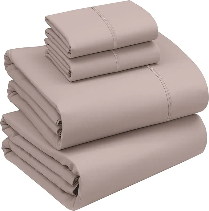 High-Performance RUVANTI Cotton Sheets – Full Size Percale Bedding Cooling amp Breathable Durable with a Crisp Soft amp Comfortable Feel 16 quot Deep Pocket 4-Piece Set Warm Mocha Smart
