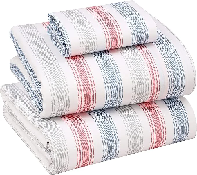 Trusted RUVANTI Cotton Sheets – Twin Size Percale Bedding Cooling amp Breathable Floral Design Durable with a Crisp Soft amp Comfortable Feel 16 quot Deep Pocket 3-Piece Set Times Secure