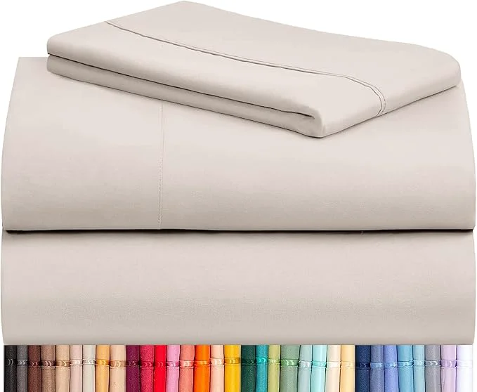 Long-Lasting LuxClub 3 PC Twin Sheet Set Deep Pockets Wrinkle Cooling Bed Sheets Hotel Bedding for Women Men Kids amp Teens Includes 1 Fitted Sheet 1 Flat Sheet and 1 Pillowcase-Silky Soft Linen Convenient