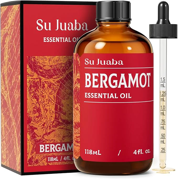 Traditional SU JUABA Bergamot Essential Oil 4 Fl Oz Pure Natural Organic
