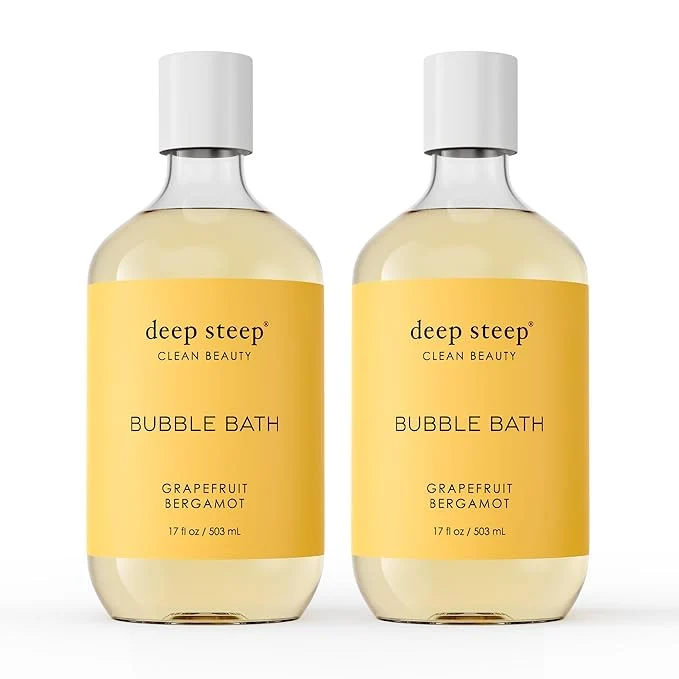 Genuine Deep Steep Bubble Bath Grapefruit Bergamot 17 oz – Hypoallergenic Clinically Classic