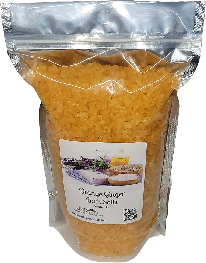Natural Bath Salts 4lb Bag Choose Your Scent Epsom Salt Sea Salt Bathing High-End