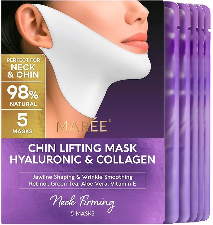 Environmentally Friendly MAREE V Line Lifting Mask with Hyaluronic Acid – Deep Collagen Face Mask Elegant