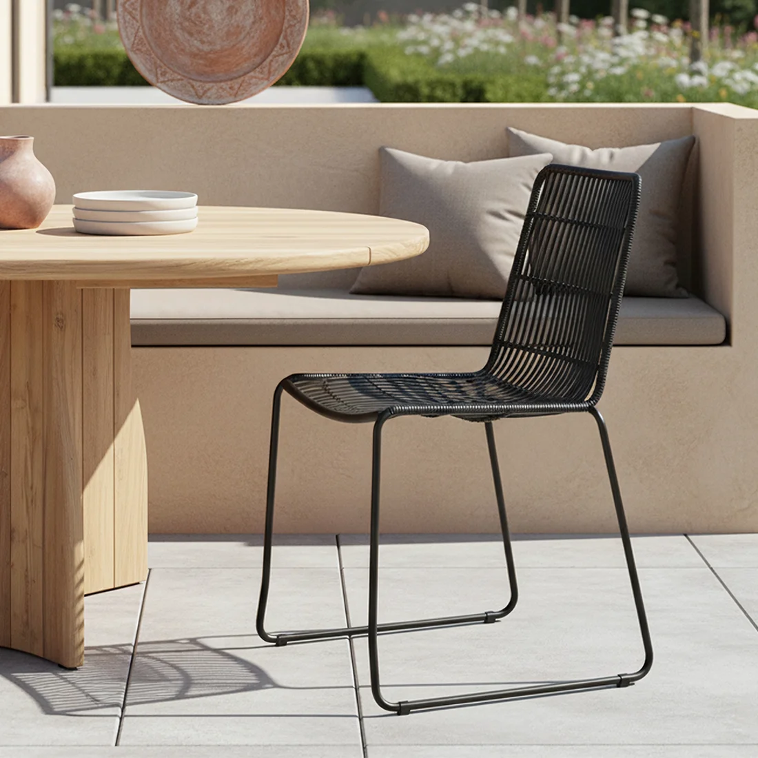 Trusted Jane slim outdoor chair black High-End