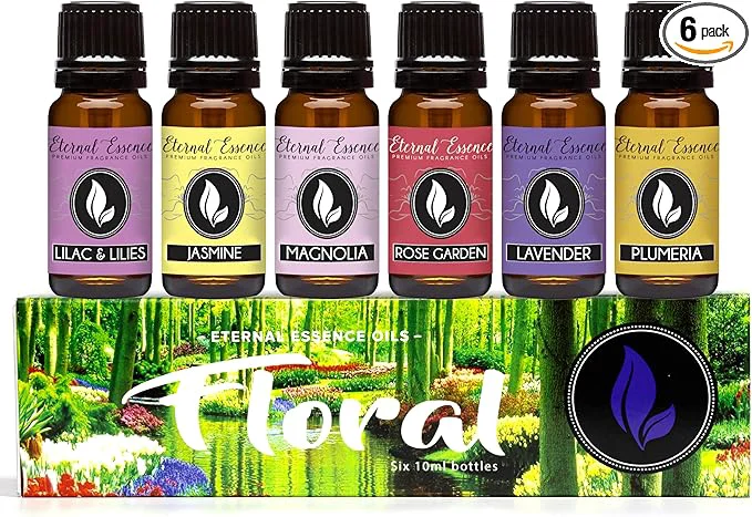 Lightweight Eternal Essence Oils Floral Set of 6 Premium Fragrance Oils Refined