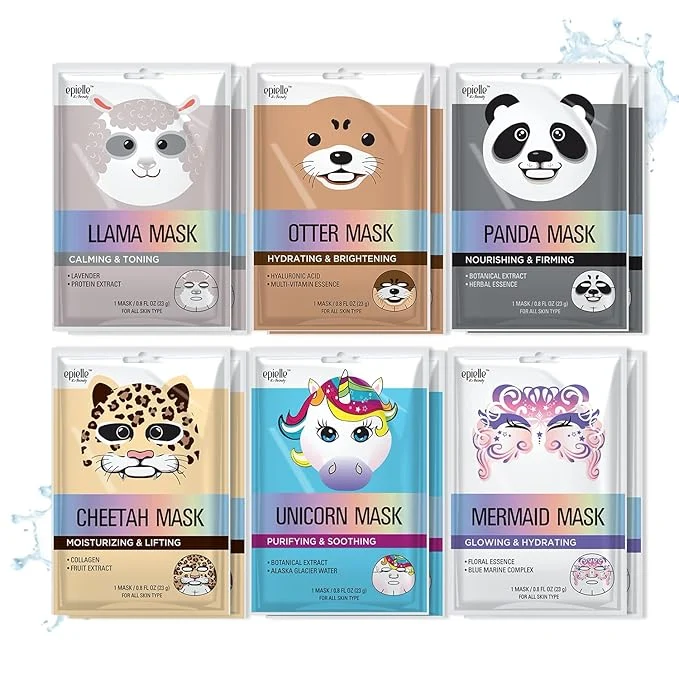 Powerful Epielle Character Face Mask Mystical Safari 12 Pack Fun Effective Korean Luxury