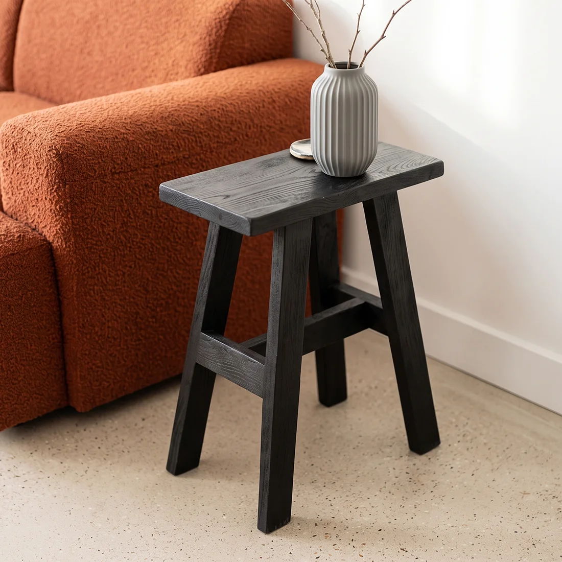 Natural Black bus stop bench medium High-Grade