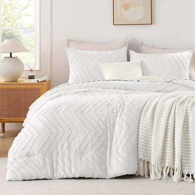 Carefully Designed Andency White Twin Twin XL Comforter Set Twin Bed Comforter Detailed