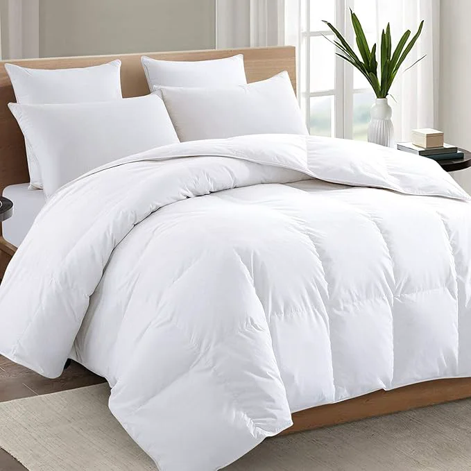 Durable TEXARTIST Premium 2100 Series Queen Comforter All Season Breathable White Casual
