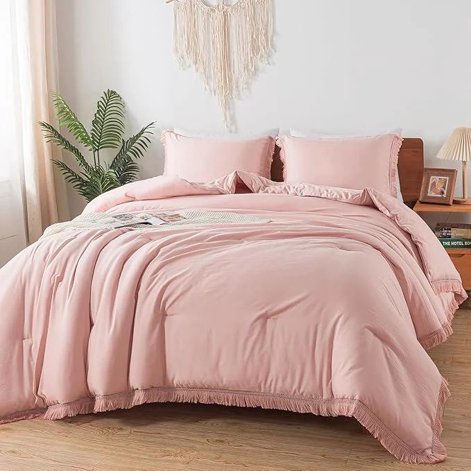 Innovative Andency Pink Comforter Set Full Size Premium