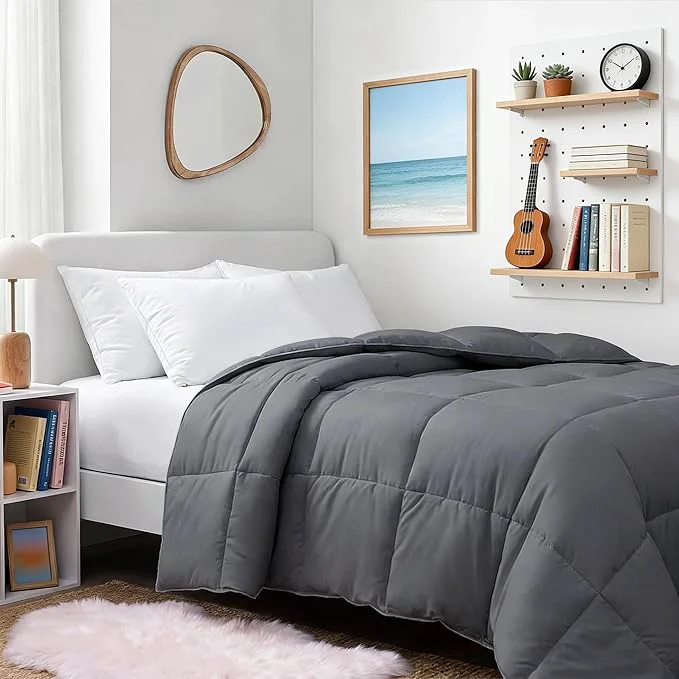 Safe TEXARTIST Premium 2100 Series Twin Comforter All Season Breathable Grey Environmentally Friendly