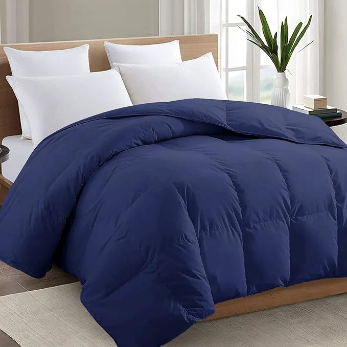 Classic TEXARTIST Premium 2100 Series Queen Comforter All Season Breathable Navy Blue Trendy