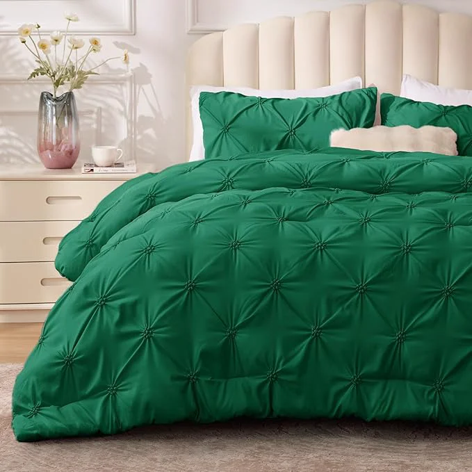 Clean BEDELITE Forest Green King Size Comforter Set Sustainable