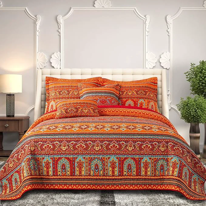 Reliable BEDIFANY Cotton King Size Quilt Set Comfortable