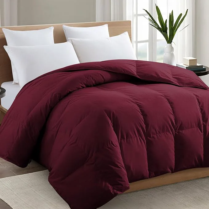 Elegant TEXARTIST Premium 2100 Series Queen Comforter All Season Breathable Burgundy Refined