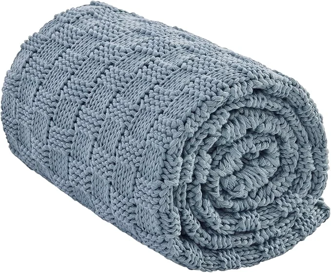 Stylish Knitted Weighted Blanket Kids No Beads Heavy Blanket 40 x 60” 7lbs Environmentally Friendly