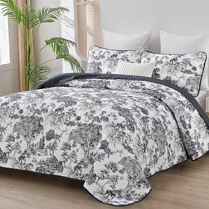 Original Design WONGS BEDDING Botanical Quilt Set Queen Size Consistent