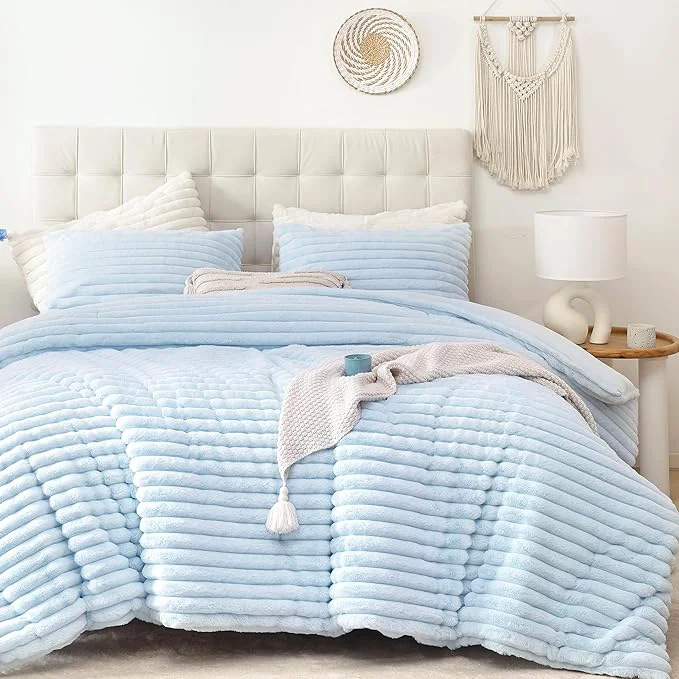 Elite Smoofy Fluffy King Size Comforter Set 3 Pieces Prestigious