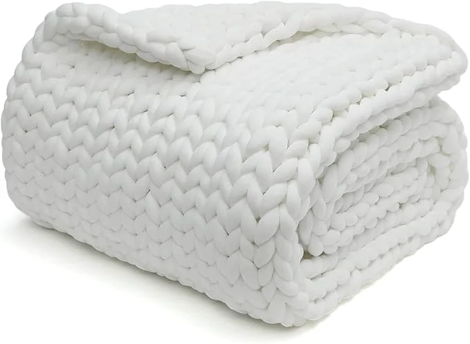Unique YnM Knitted Weighted Blanket Hand Made Chunky Knit Weighted Throw Blanket Responsible