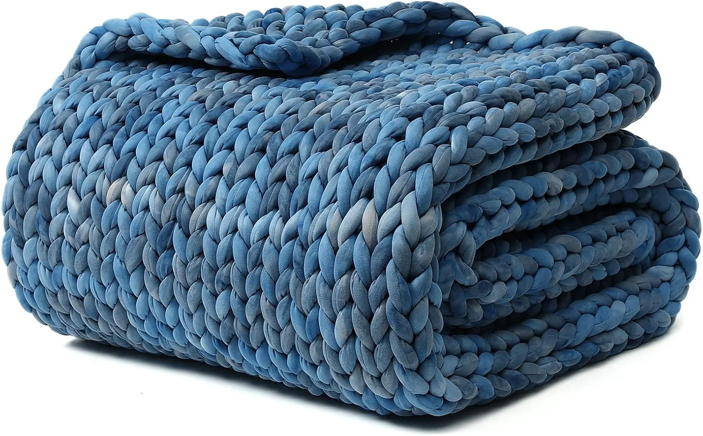 Natural YnM Weighted Blanket Handmade Chunky Knitted Design Soft and Cozy Secure
