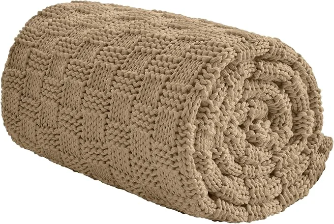 Exclusive Knitted Weighted Blanket for Adult No Beads Heavy Blanket 60 x 80” 10lbs Safe