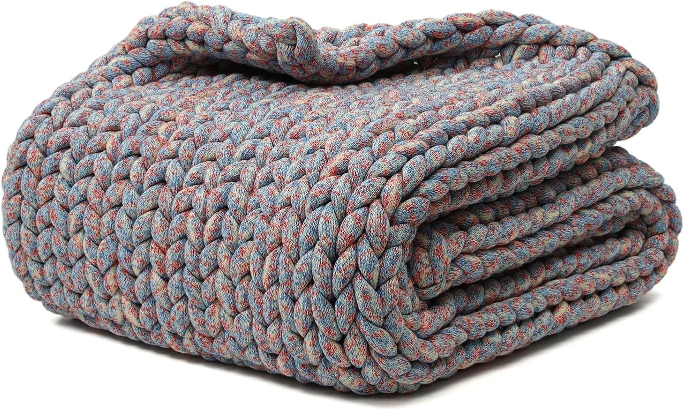 Comfortable YnM Weighted Blanket Handmade Chunky Knitted Design Soft and Cozy Professional