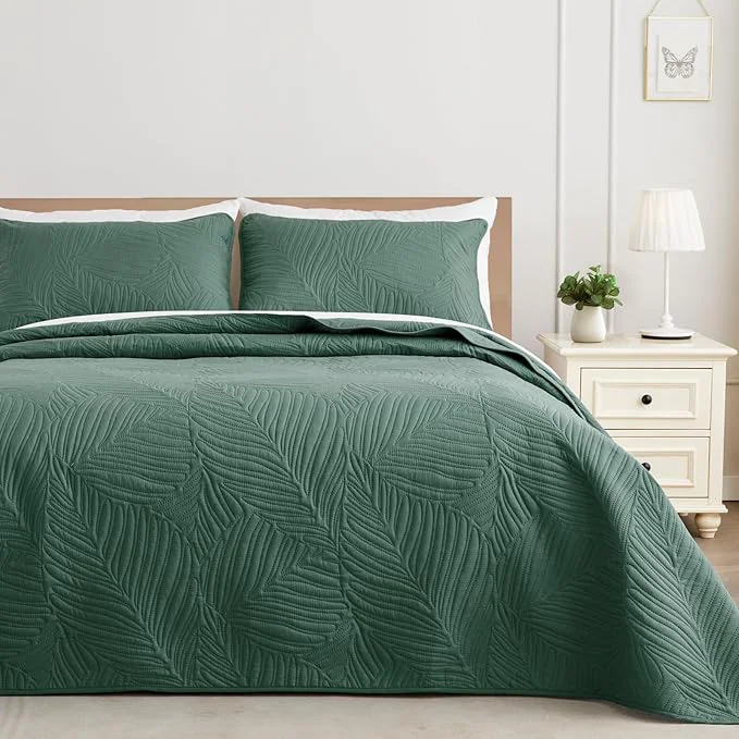 Specialty Exclusivo Mezcla California King Quilt Bedding Set Lightweight Green Quilts Clean
