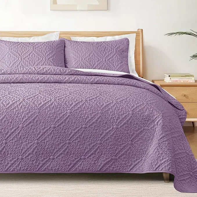 Contemporary Exclusivo Mezcla California King Quilt Bedding Set Lightweight Soft Bedspreads Detailed