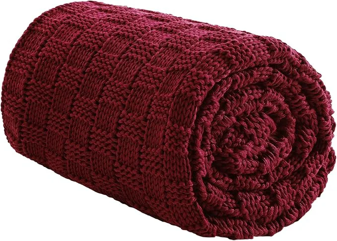 Detailed Knitted Weighted Blanket for Adult No Beads Heavy Blanket 60 x 80” 12lbs Dependable