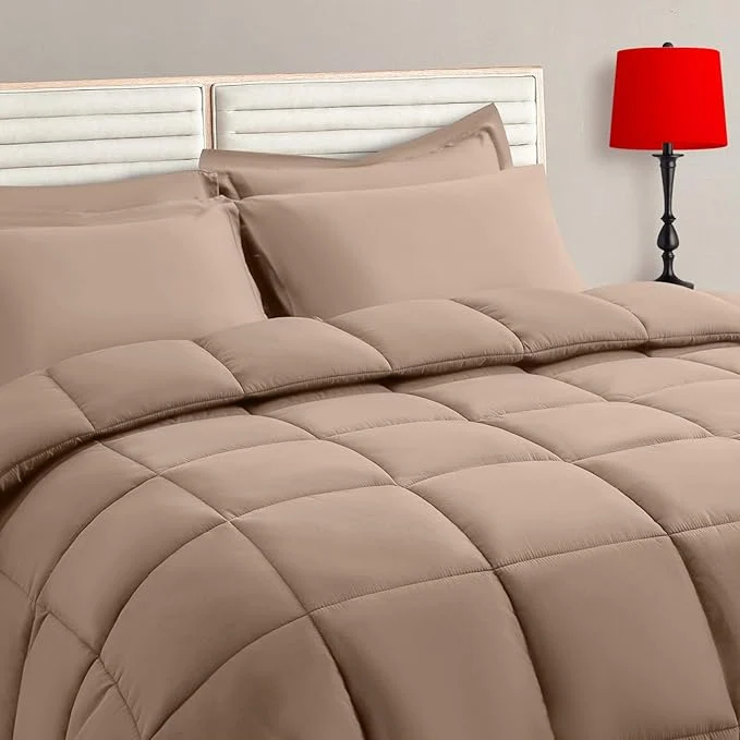 Top-Quality TAIMIT Beige King Size Comforter Set Contemporary