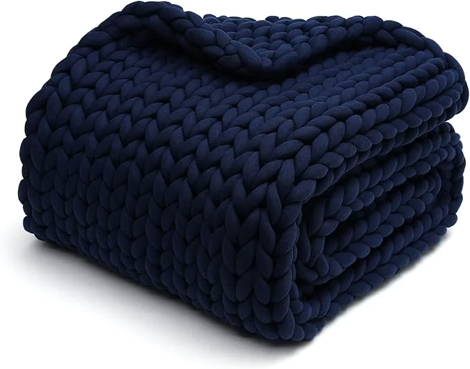 Safe YnM Weighted Blanket Handmade Chunky Knitted Design Soft and Cozy Exclusive