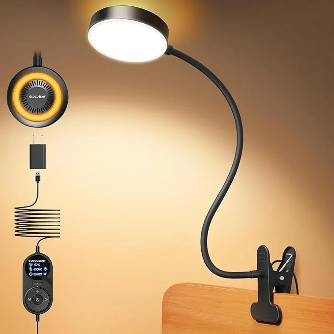 Green Glocusent Clip on Light 72 LEDs Clip on Lamp Original Design