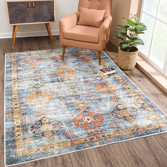 Traditional Bloom Rugs Washable Non-Slip 2′ x 3′ Rug Casual