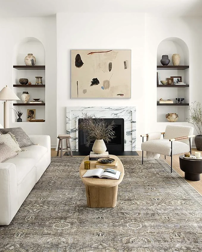 User-Friendly Loloi Layla Collection LAY-13 Antique Moss 3′-6 x 5′-6 .13 Thick Accent Rug Official