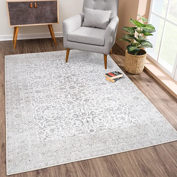 Clean Bloom Rugs Washable Non-Slip 5′ x 7′ Rug Easy-to-Use